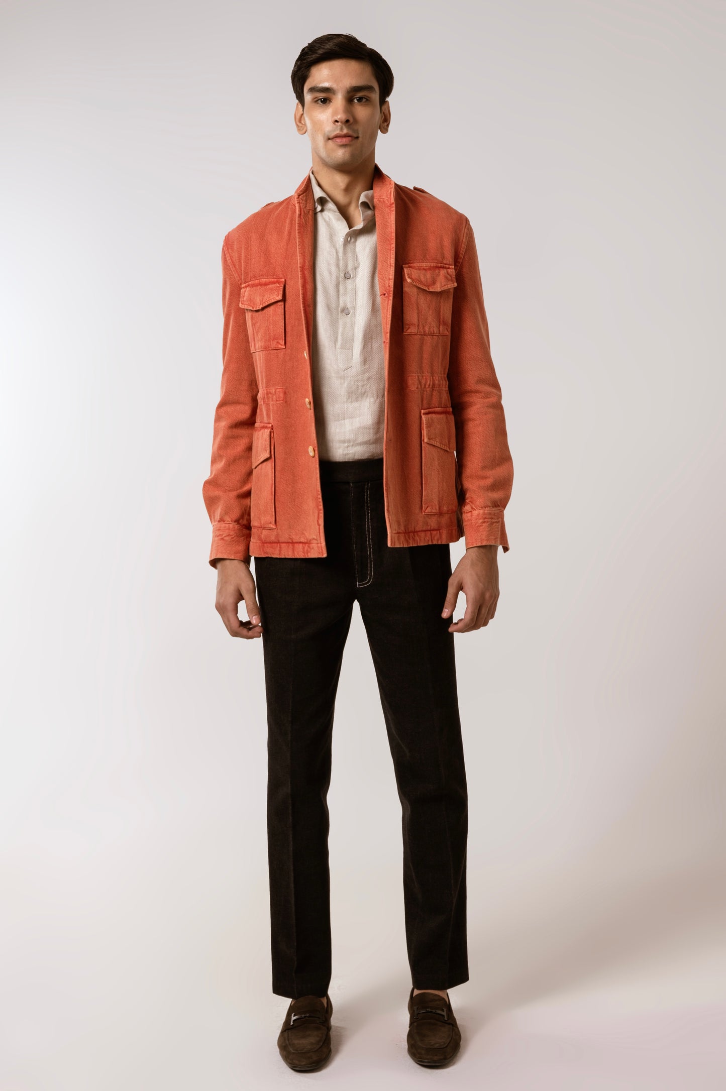Raam Jacket In Terracotta Denim