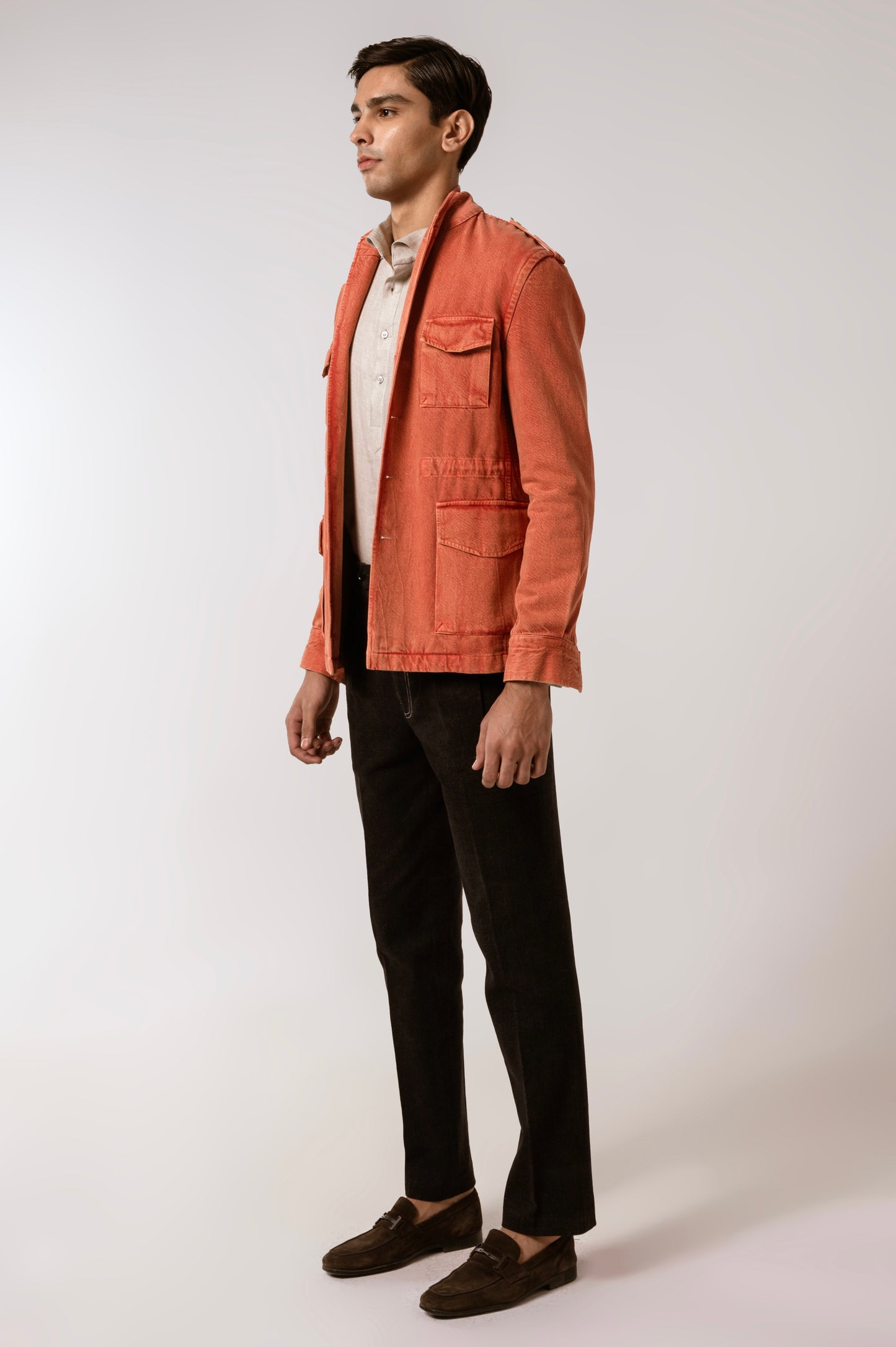 Raam Jacket In Terracotta Denim