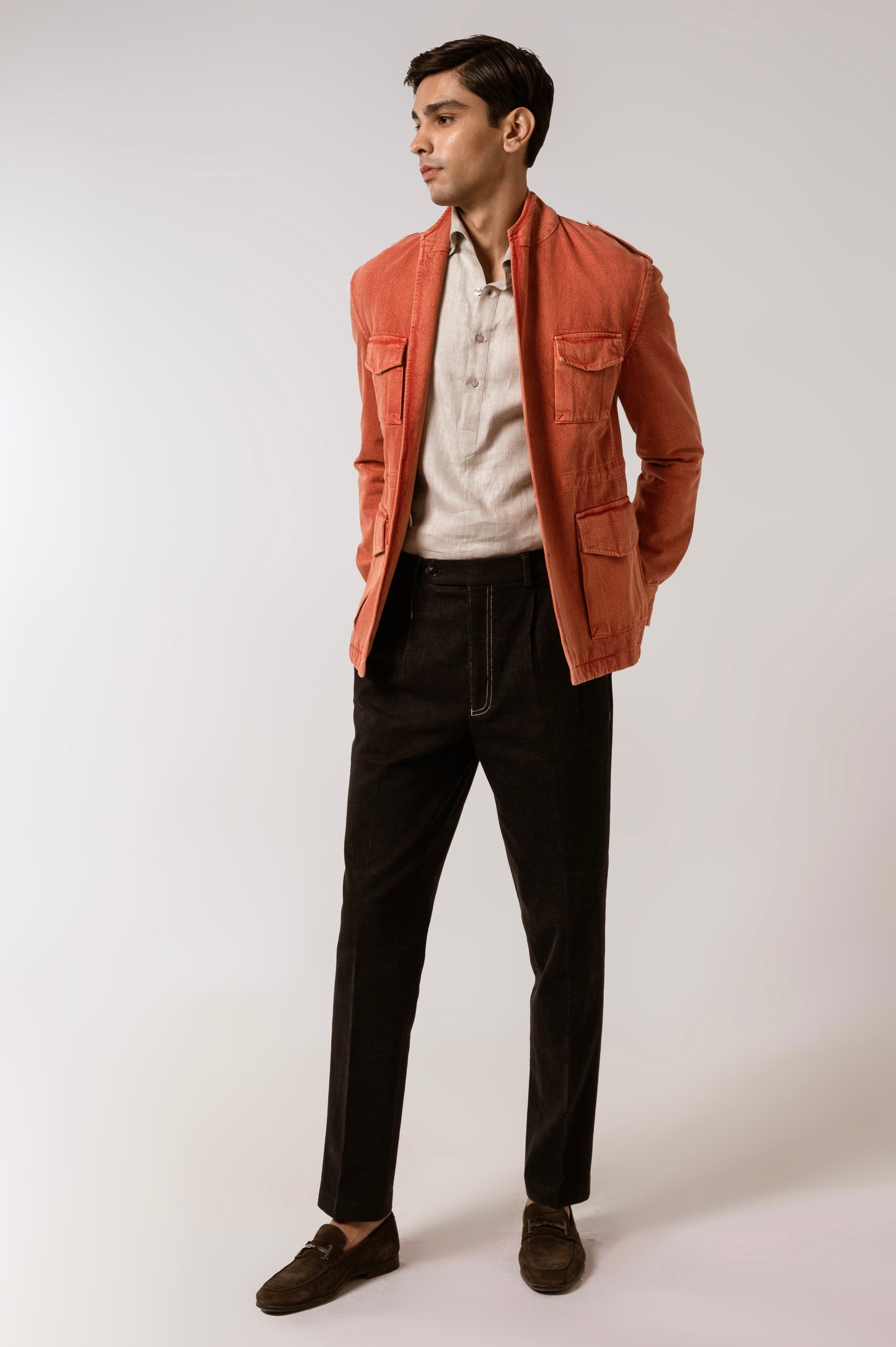 Raam Jacket In Terracotta Denim