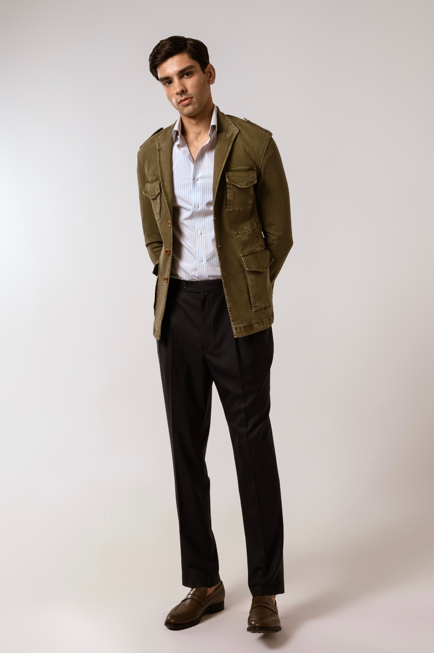 Raam Jacket in Green Denim