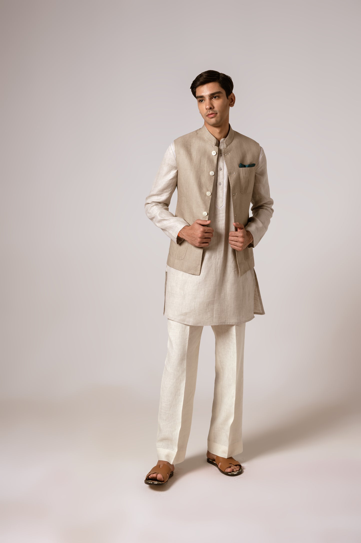 Sadri In Oatmeal Linen