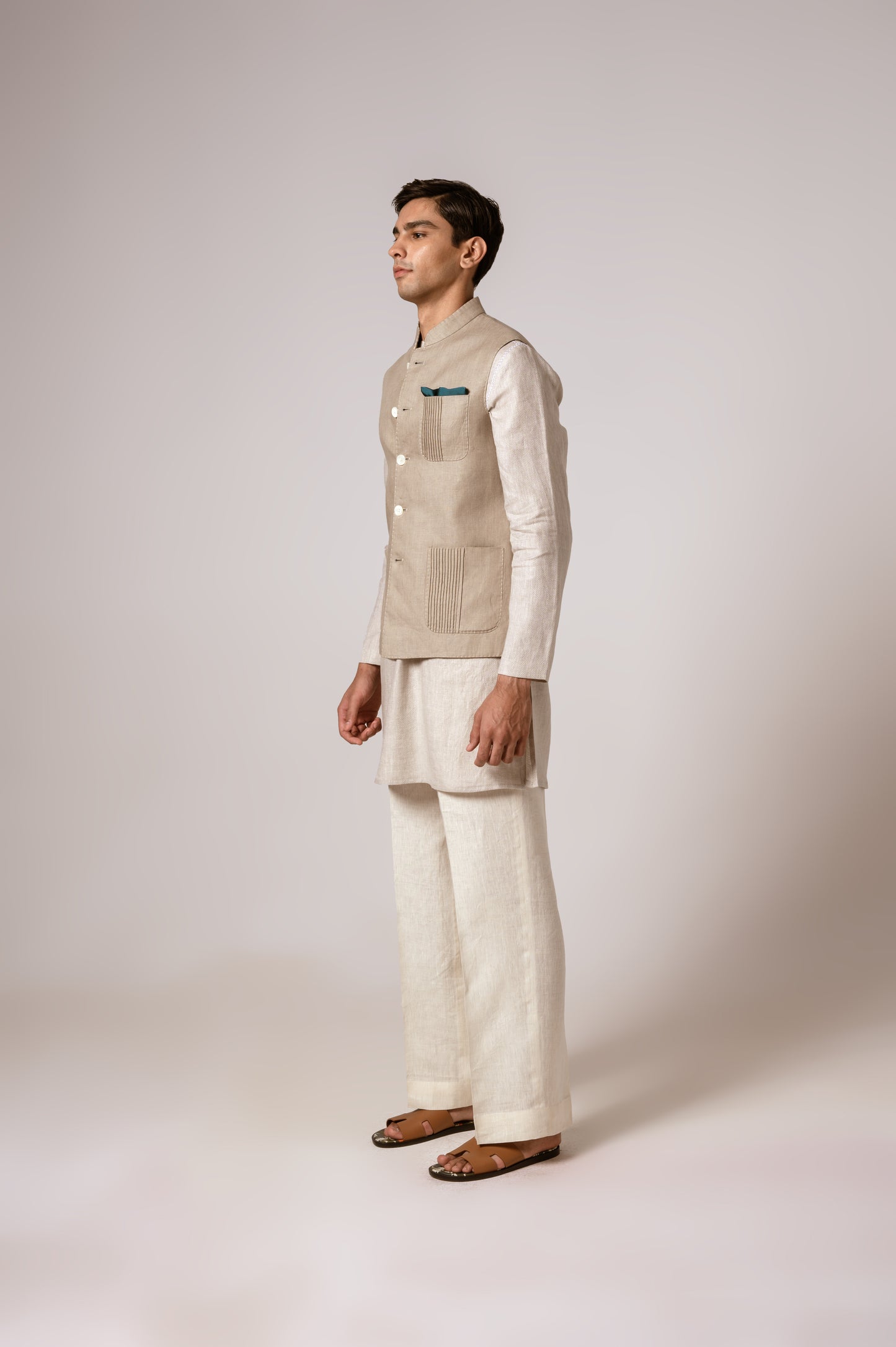 Sadri In Oatmeal Linen