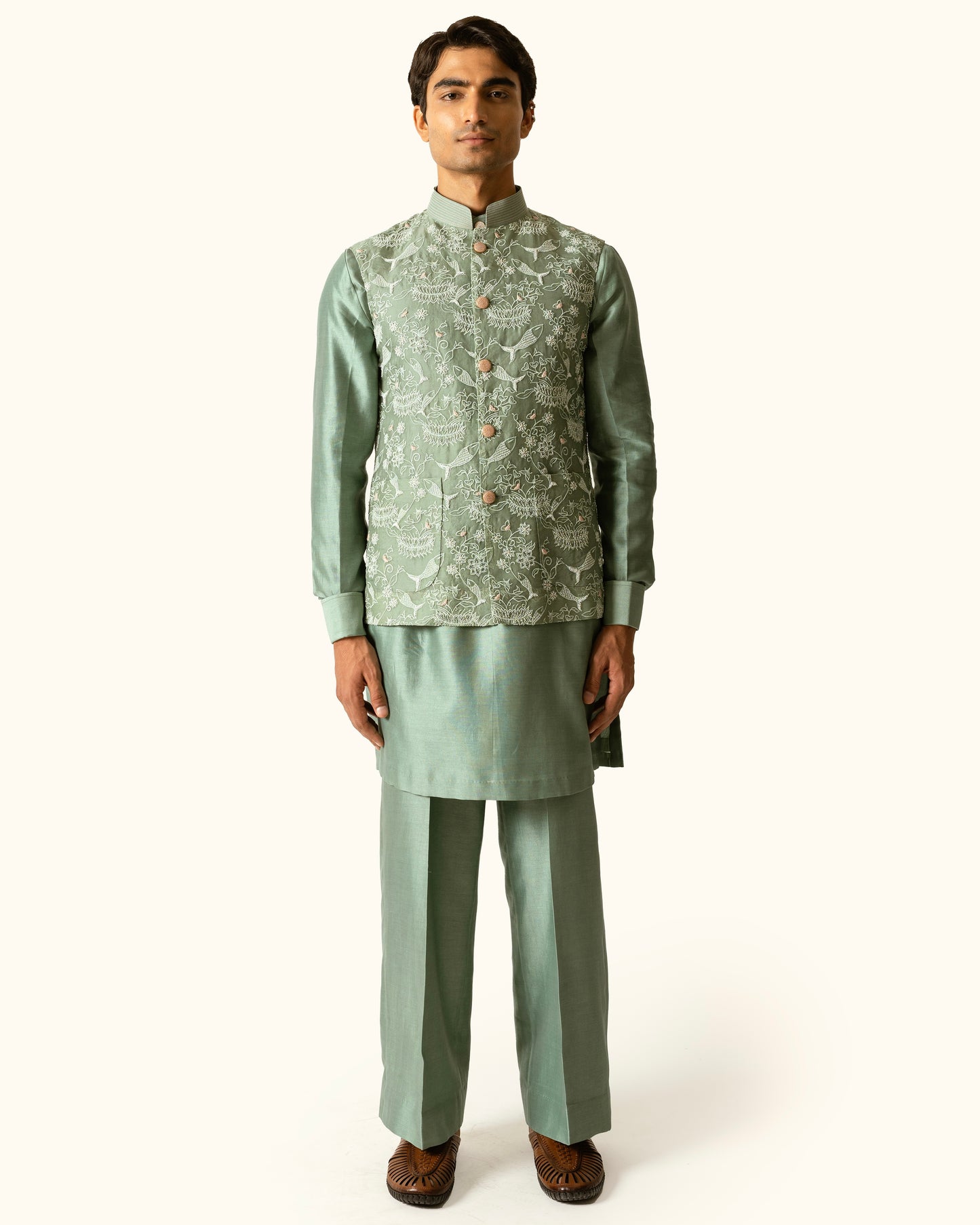 Sage Green Fish Sadri