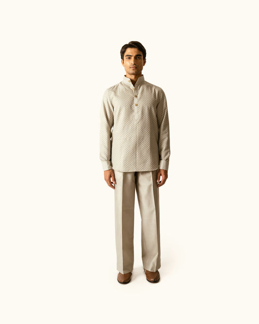 Smoke Grey Pop over Shirt