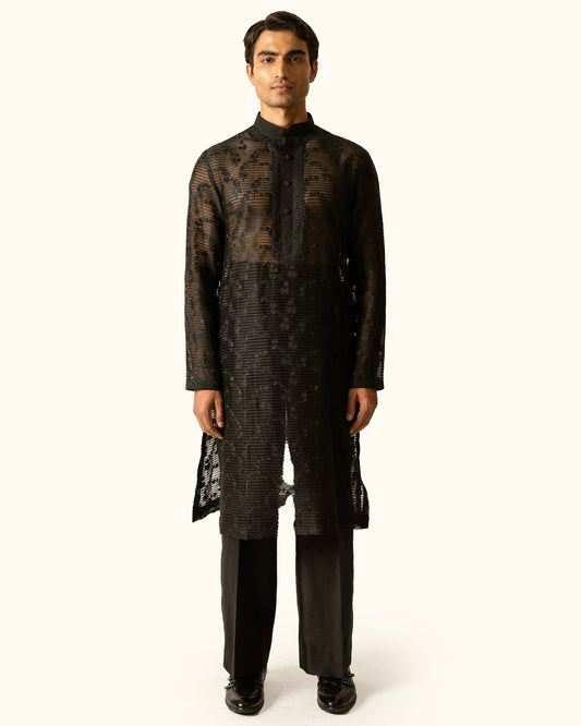 Black sheer kurta