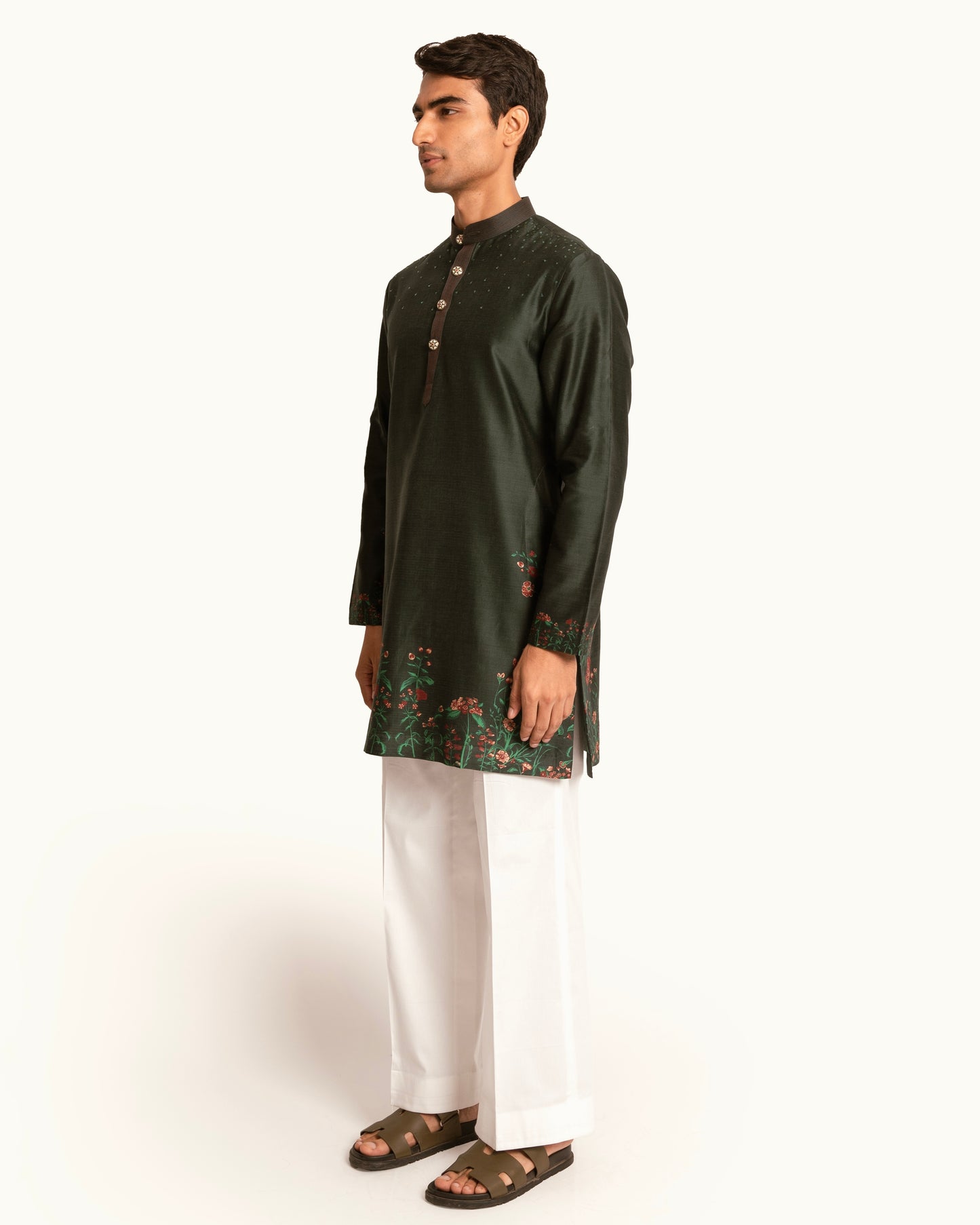 Emerald Green Floral Printed Kurta Set