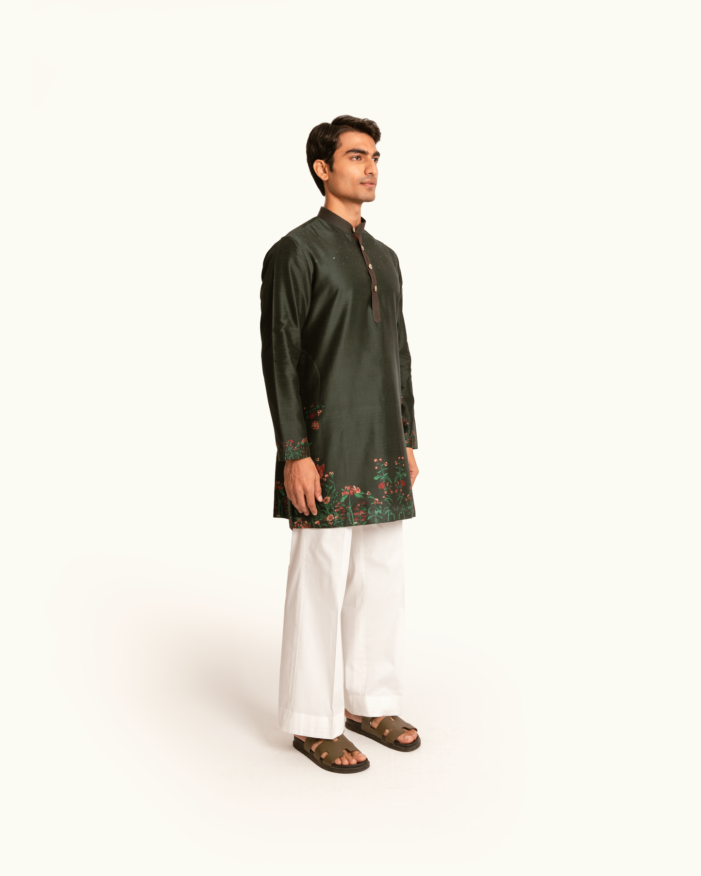Emerald Green Floral Printed Kurta Set