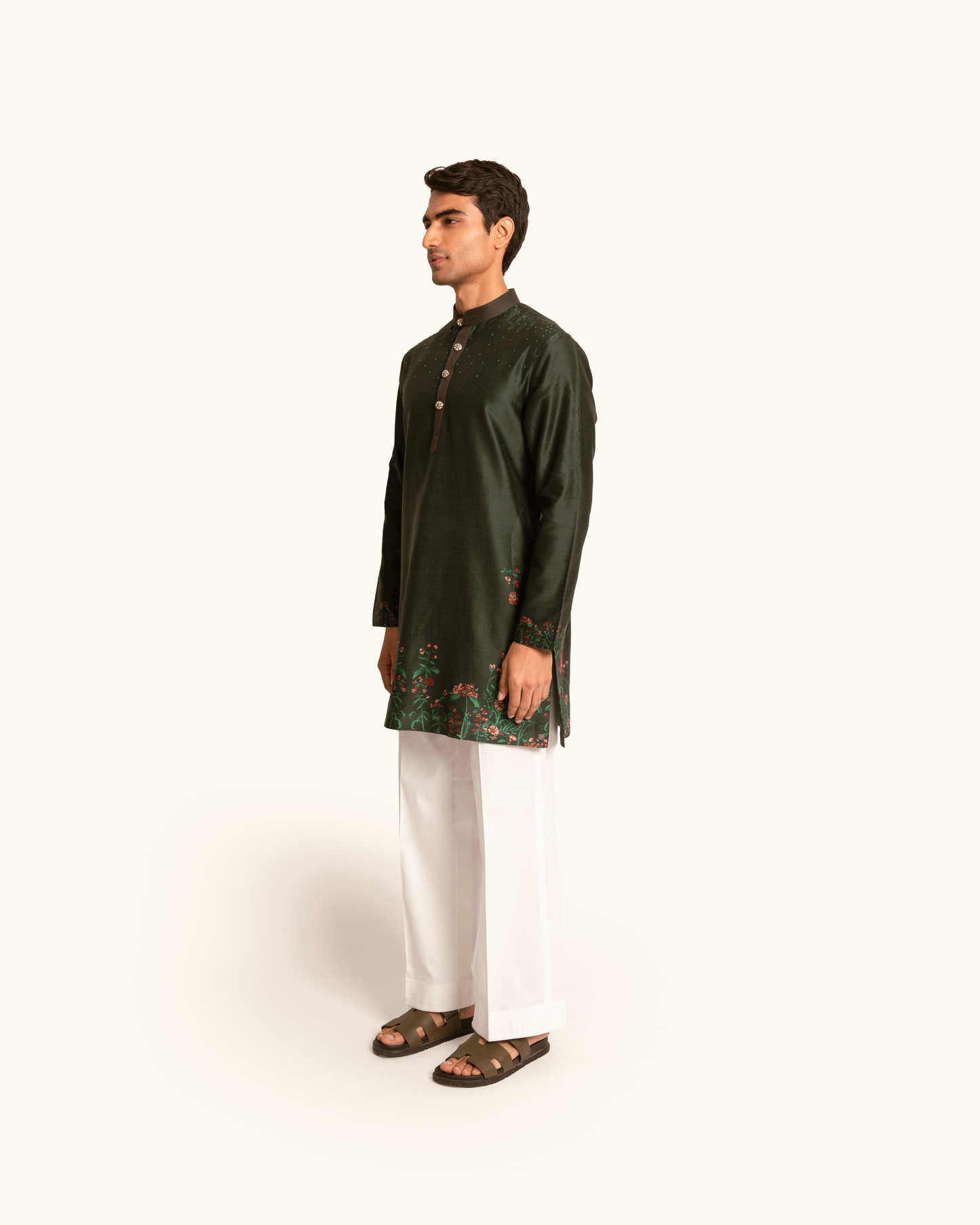 Emerald Green Floral Printed Kurta Set