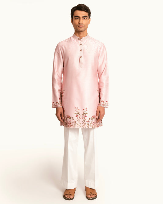 Dusty Pink Floral Printed Kurta Set