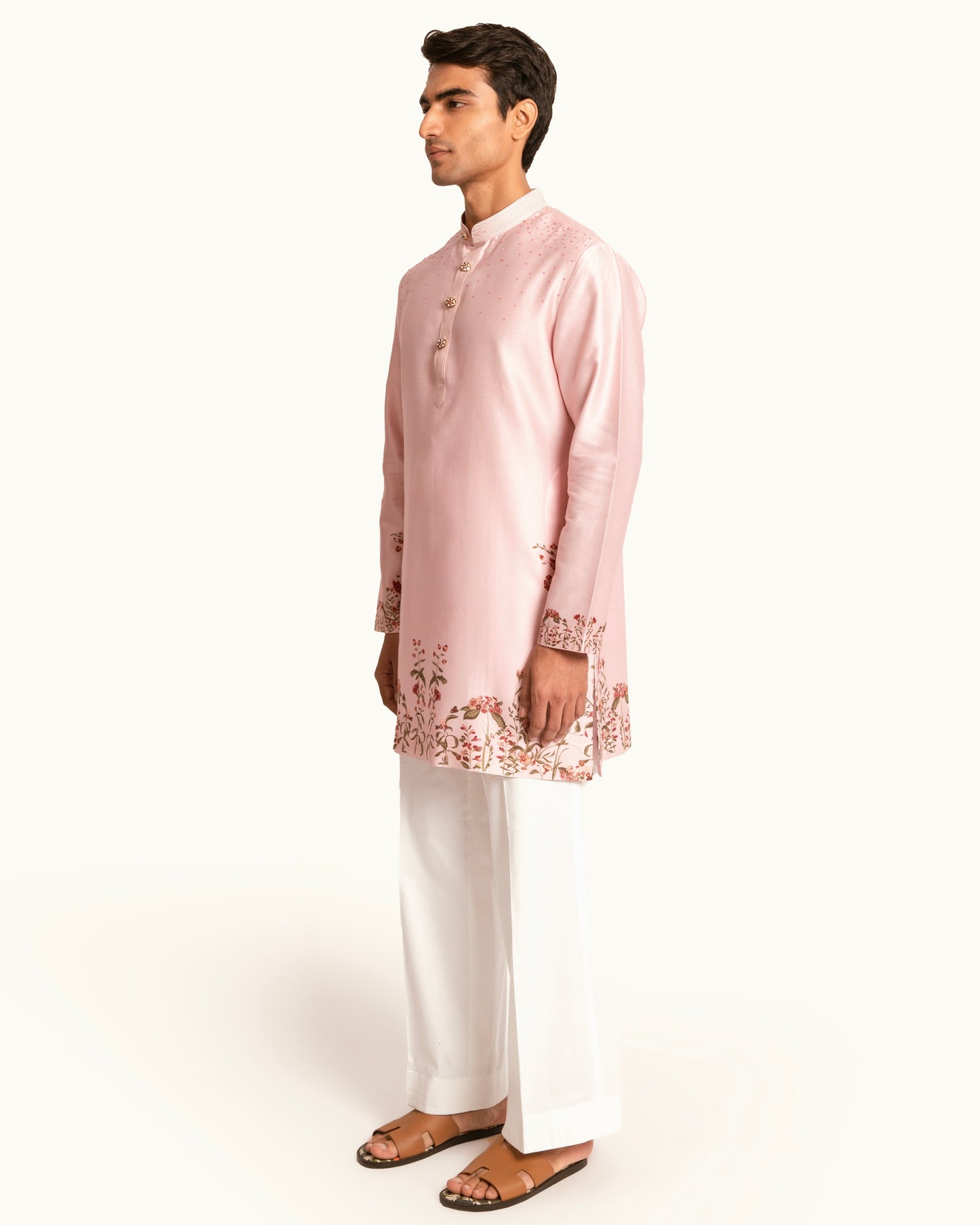 Dusty Pink Floral Printed Kurta Set