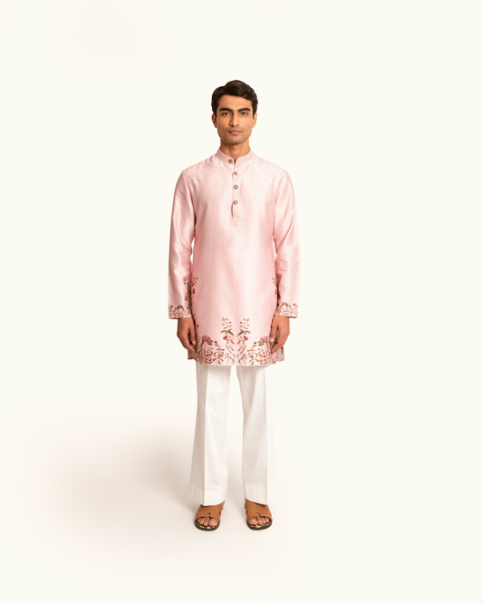 Dusty Pink Floral Printed Kurta Set