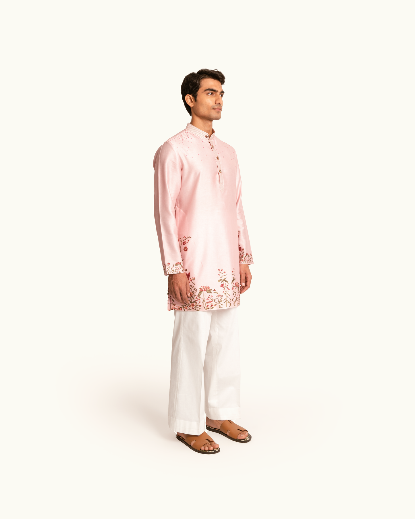 Dusty Pink Floral Printed Kurta Set