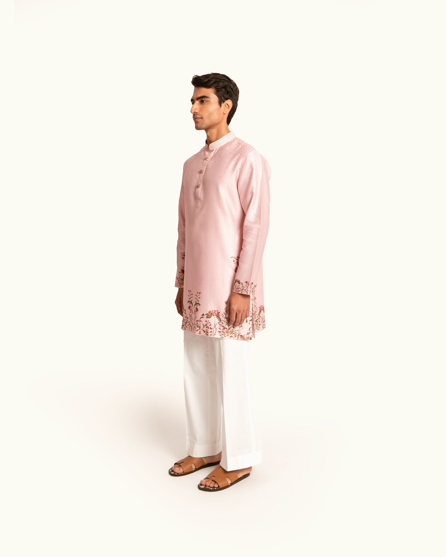 Dusty Pink Floral Printed Kurta Set