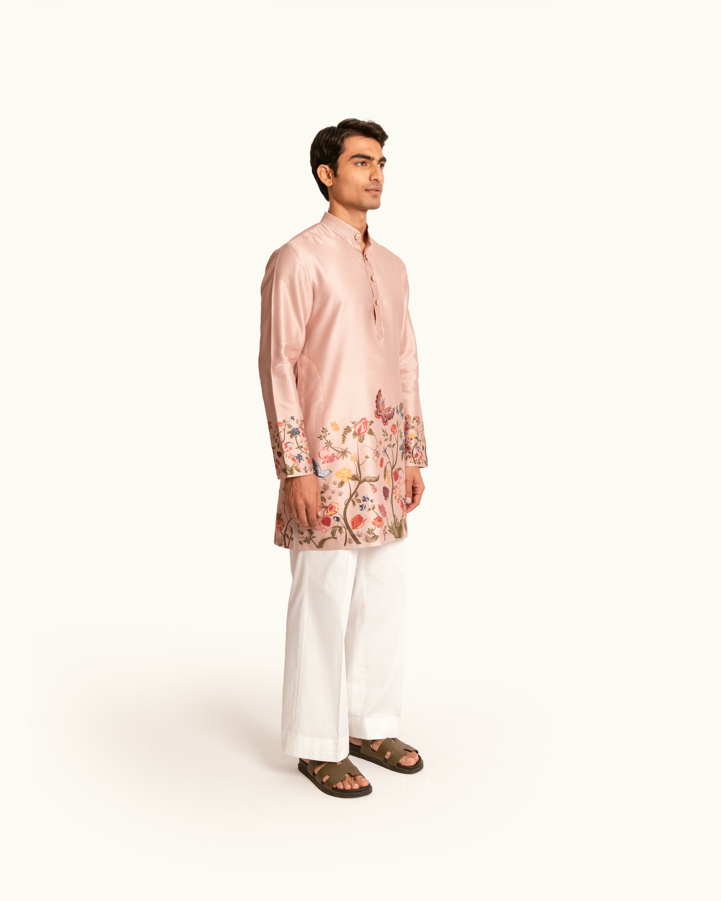 Rose Gold Large Floral Printed Kurta Set